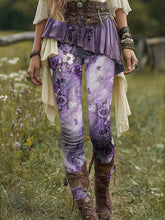 Damen Leggings mit Blumen druck